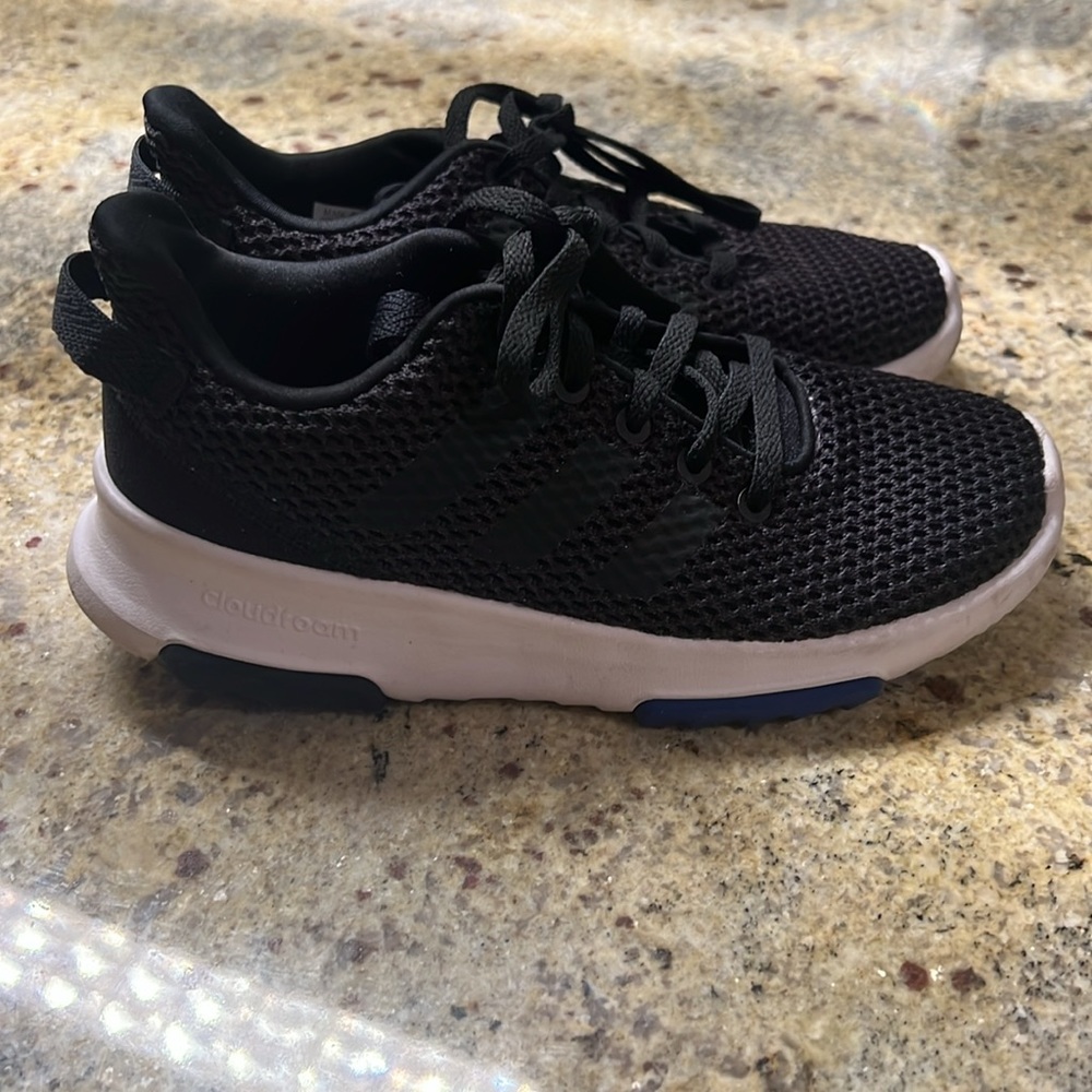 Kids Adidas Black,white and blue
